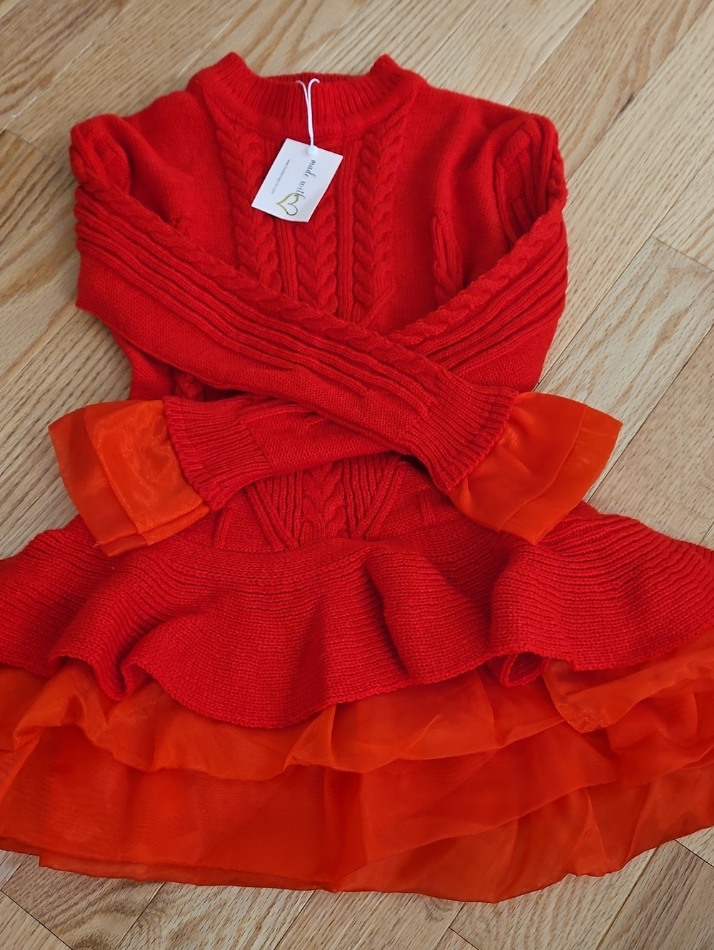 Mia Belle Girls Truly Red Sweater